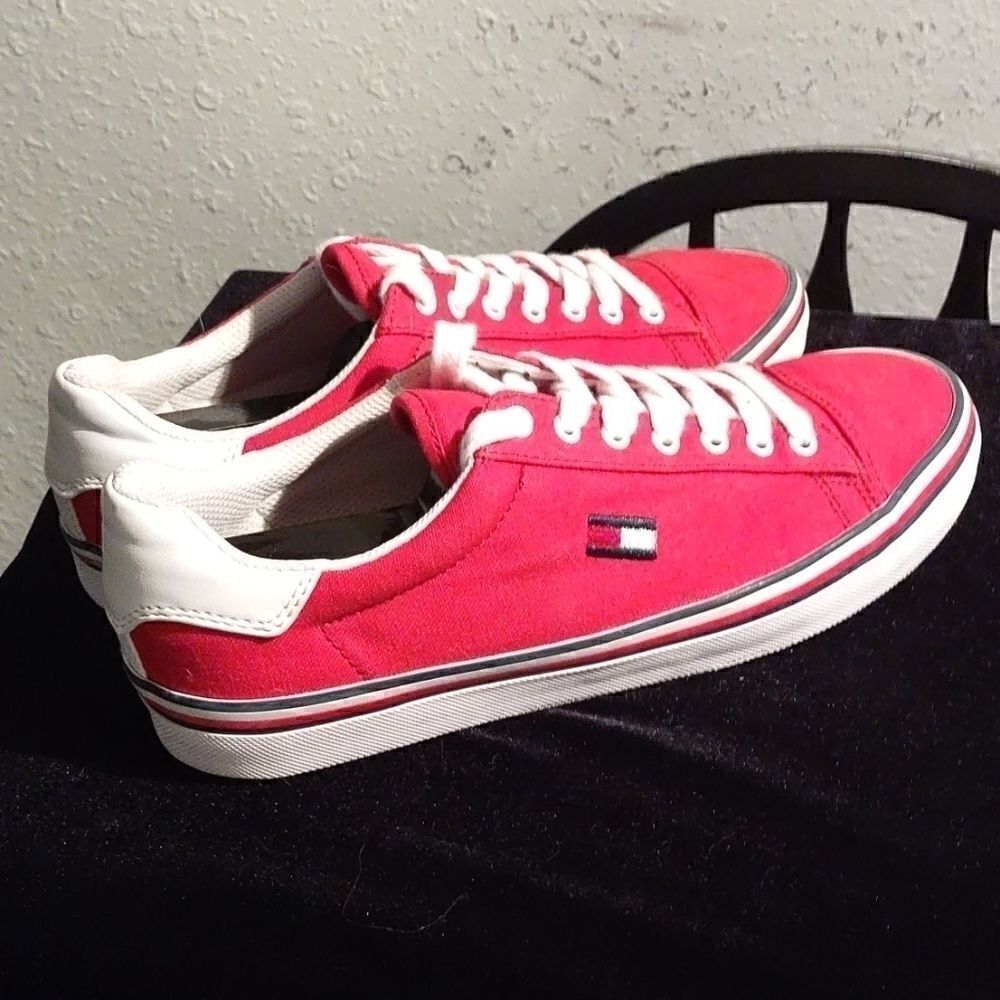 Tommy Hilfiger Woman's Red Lace-up Sneakers